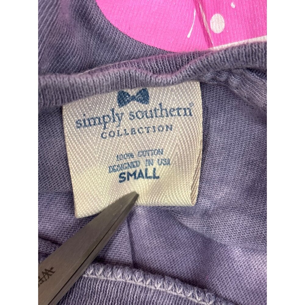 Simply Southern Small Tie-Dye Long Sleeve Shirt Live Life Simple Graphic - Picture 5 of 6